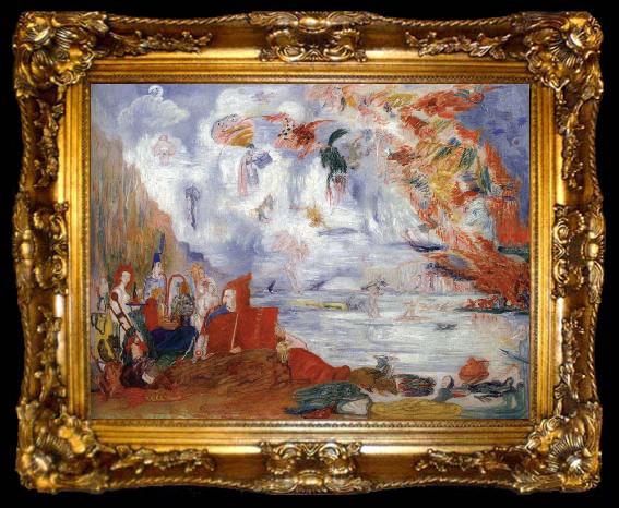 framed  James Ensor The Tribulations of St.Anthony, ta009-2